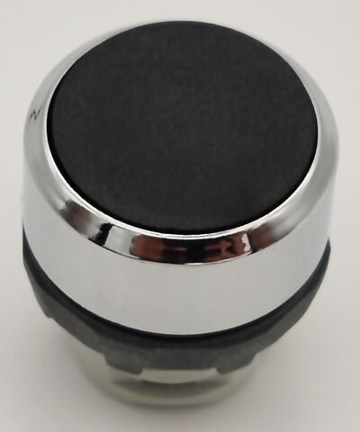 2шт Кнопка чёрная светосигнальная ABB MP2-30B с фиксацией и колодкой 1SFA611101R3006