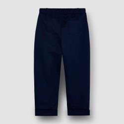 Брюки из плотного хлопка темно-синего цвета