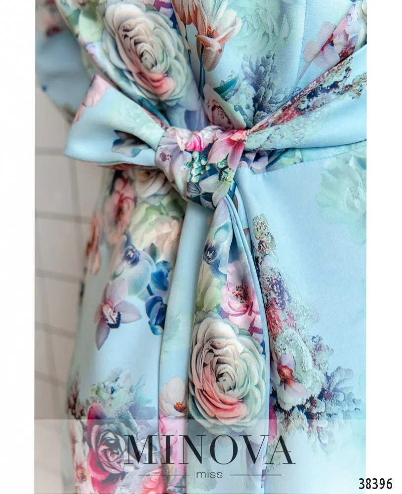 Платье 3140-голубой Minova