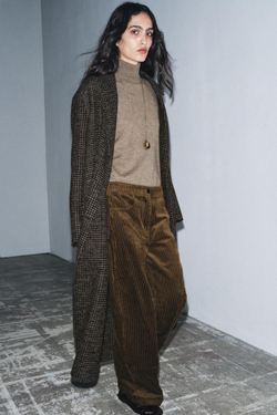 ZARA ПАЛЬТО В КЛЕТКУ — ZW COLLECTION, ТЕМНО-КОРИЧНЕВЫЙ