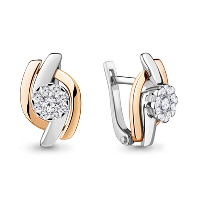 941430к Серьги из Золота с бриллиантами из коллекции "Merilyn"