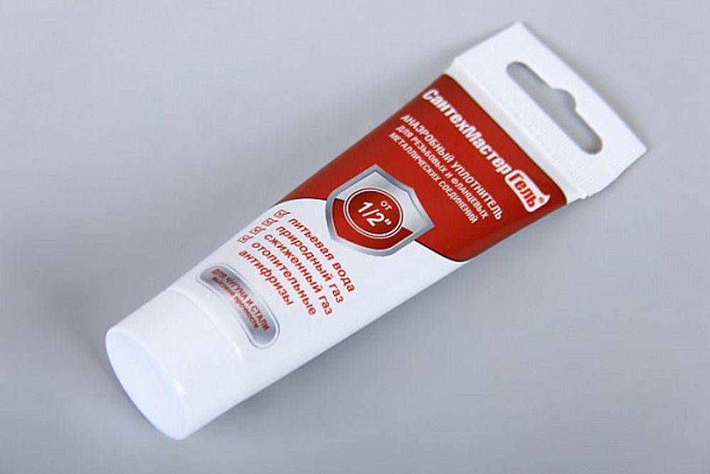 Сантехмастер Гель Красный (тюбик 35 гр) с еврослотом 61049