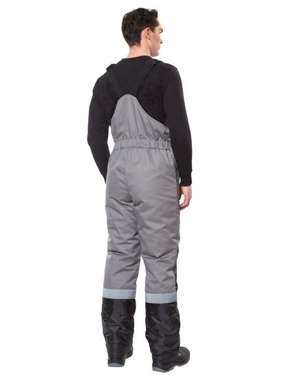 Костюм зимний "Статус NEW" полукомбинезон (серый/черный)