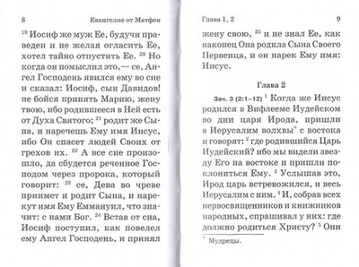 Евангелие с зачалами, в синодальном переводе, карманный формат с закладкой (Серебряная серия)