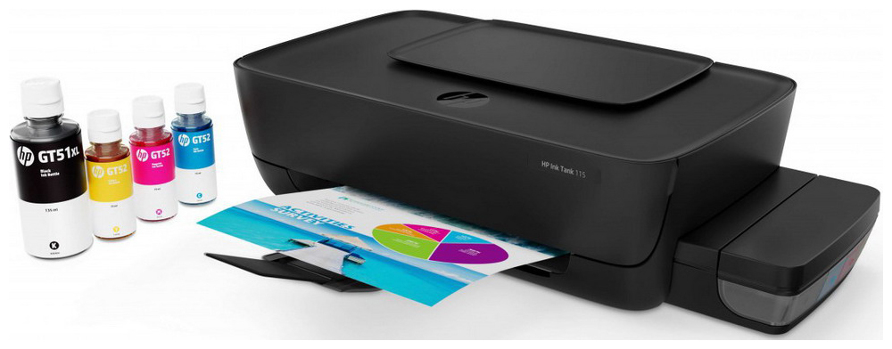 Принтер струйный HP Ink Tank 115 цветной, цвет:  черный (2lb19a)