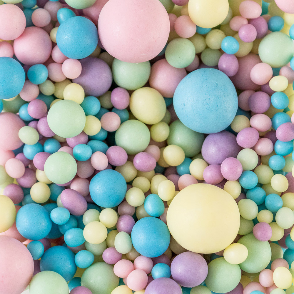 Драже зерновое Микс № 295М (голубое, желтое, розовое, изумруд, сиреневое), 50 г