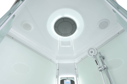 Душевая кабина AvaCan (АваКан) EM3011LEDnew со средним поддоном, с ГМ, с электрикой и LED освещением, 110х110х220