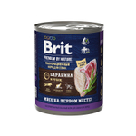 Влажный корм Brit Premium by Nature с говядиной и печенью, для взрослых собак всех пород, 850 г