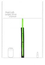 Набор для бондажа Thigh Cuffs with Belt and Handcuffs - размер S-M (Размер: S-M) (Цвет: черный с зеленым)