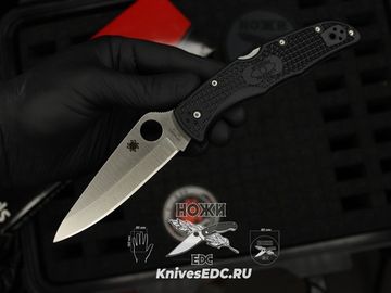 Складной нож Spyderco Endura C10PBK c клинком из стали VG-10, рукоять FRN