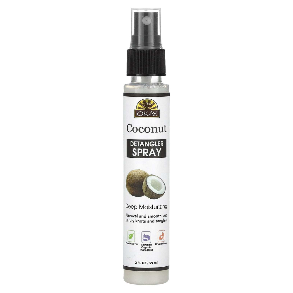 Okay Pure Naturals, Кокосовый спрей для расчесывания волос, 59 мл (2 жидк. унц.)