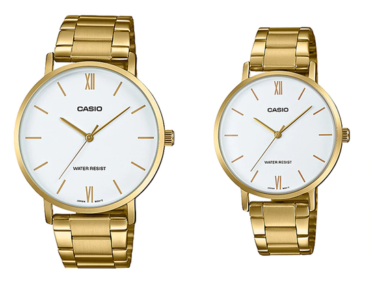Парные часы Casio Standard: MTP-VT01G-7B и LTP-VT01G-7B