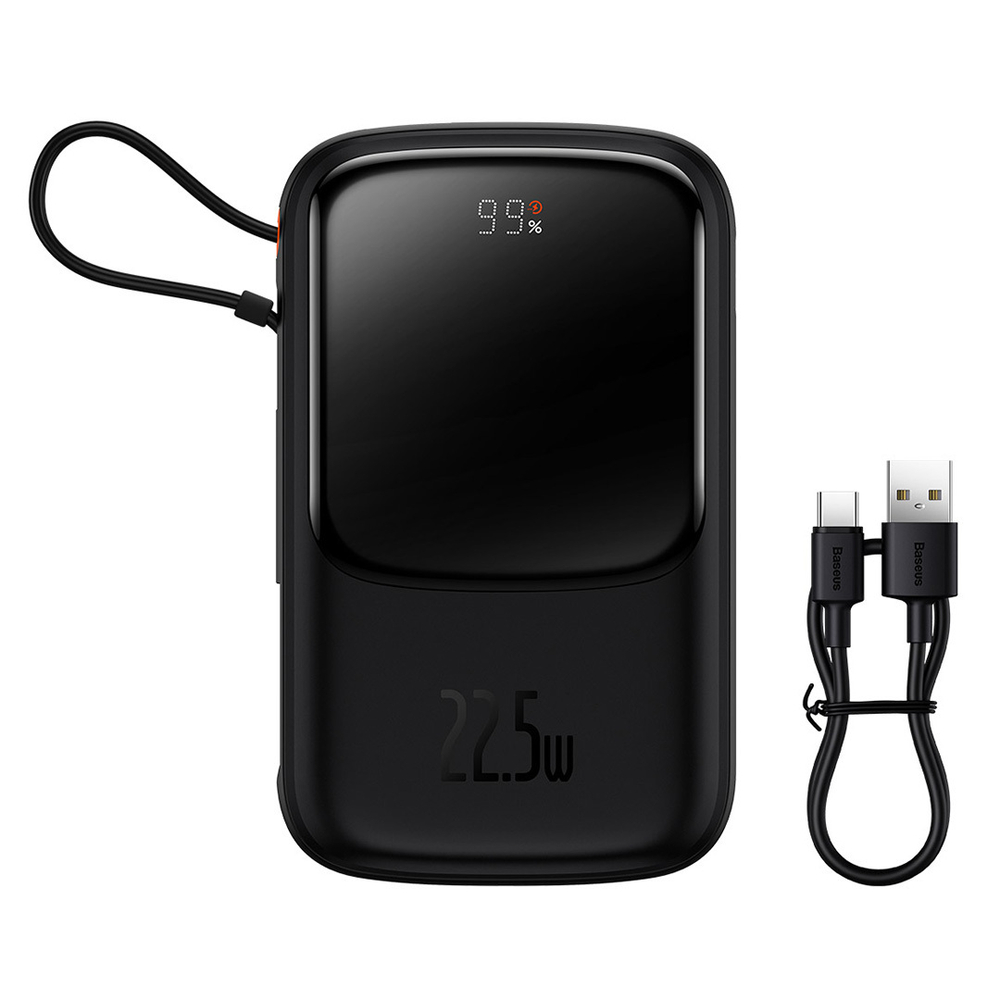 Внешний аккумулятор Baseus Qpow Pro Digital Display Fast Charge Power Bank Type-C Edition 2C+U 10000mAh 22.5W - Black
