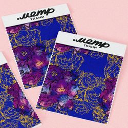 Ткань шифон пёстрые краски цветов