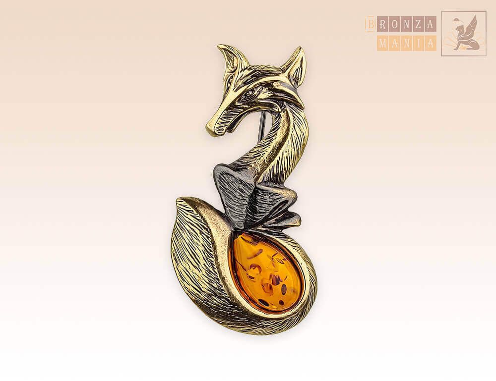 брошь Лис