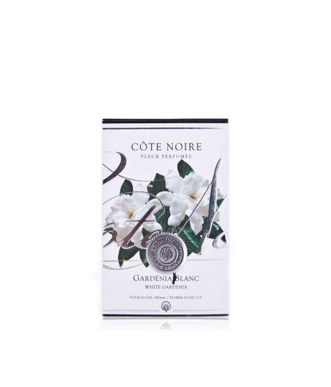 Цветы гардении ароматизированные в прозрачной вазе, Cote Noire