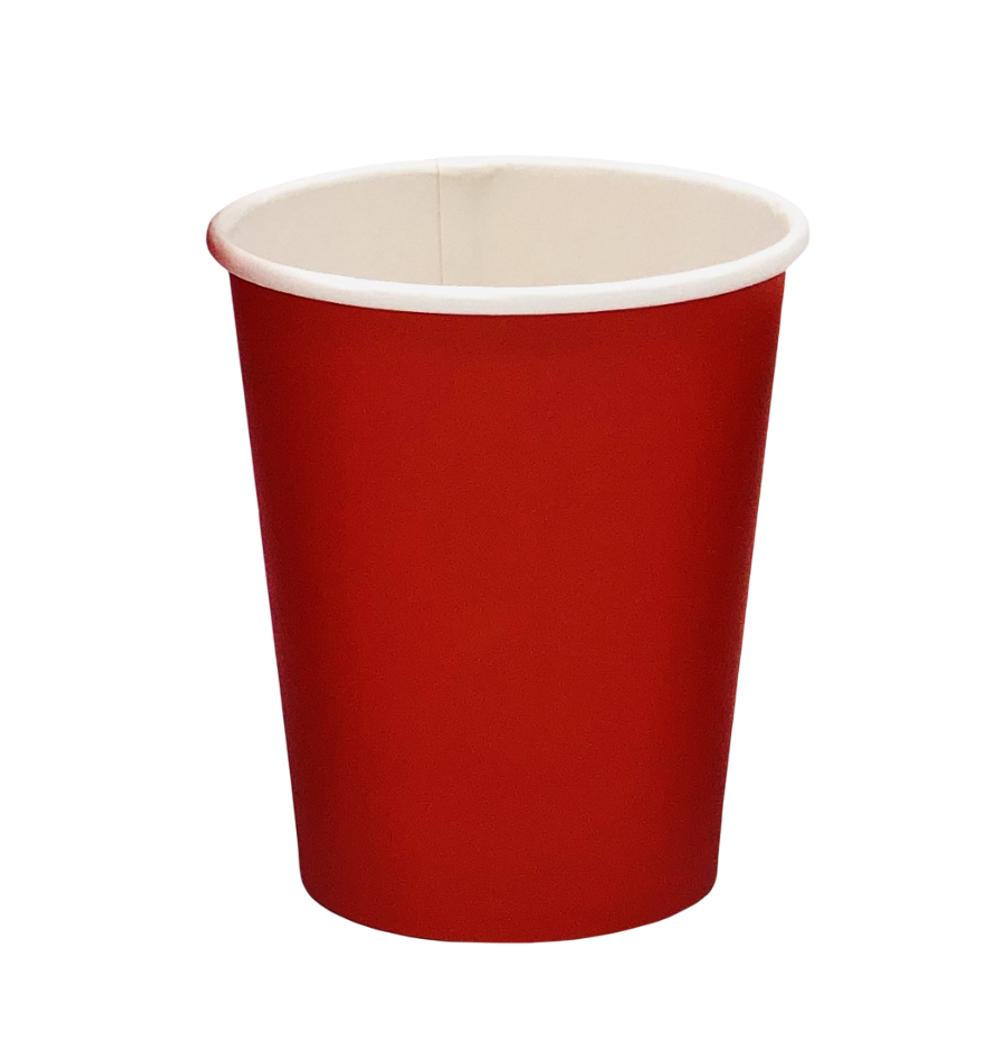 Кофе стакан красный однослойный 250мл