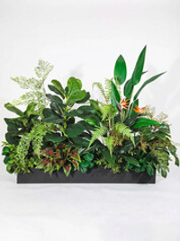 Растения в длинном кашпо 100см