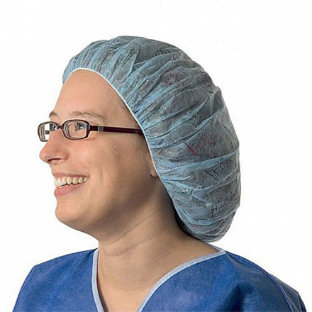Foliodress cap Protect  Universal - в форме берета с резинкой /голубые/; 130 шт.