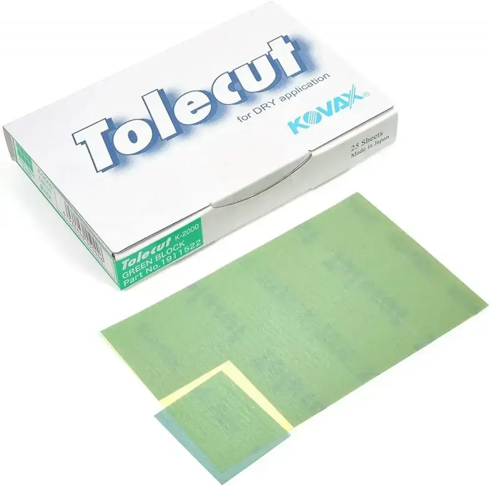 Лист клейкий Kovax Tolecut Green K2000, зеленый, 1 лист (8 наклеек 29*35мм)