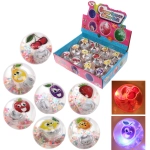 Мяч 6,5 см «Фрукты» (попрыгун с водой и подсветкой) СТИКЕР НА ВЛОЖЕНИЕ