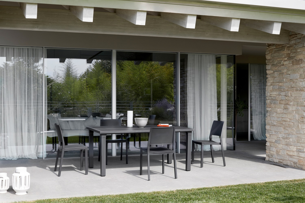 Стол пластиковый обеденный SCAB GIARDINO Ercole, антрацит