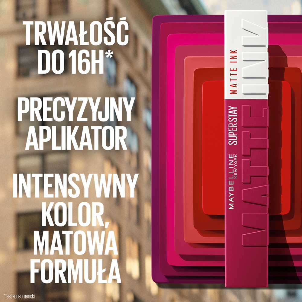 MAYBELLINE NEW YORK SuperStay Matte Ink - Матовая жидкая помада для долговременного эффекта оттенок 80 Ruler, 5 ml