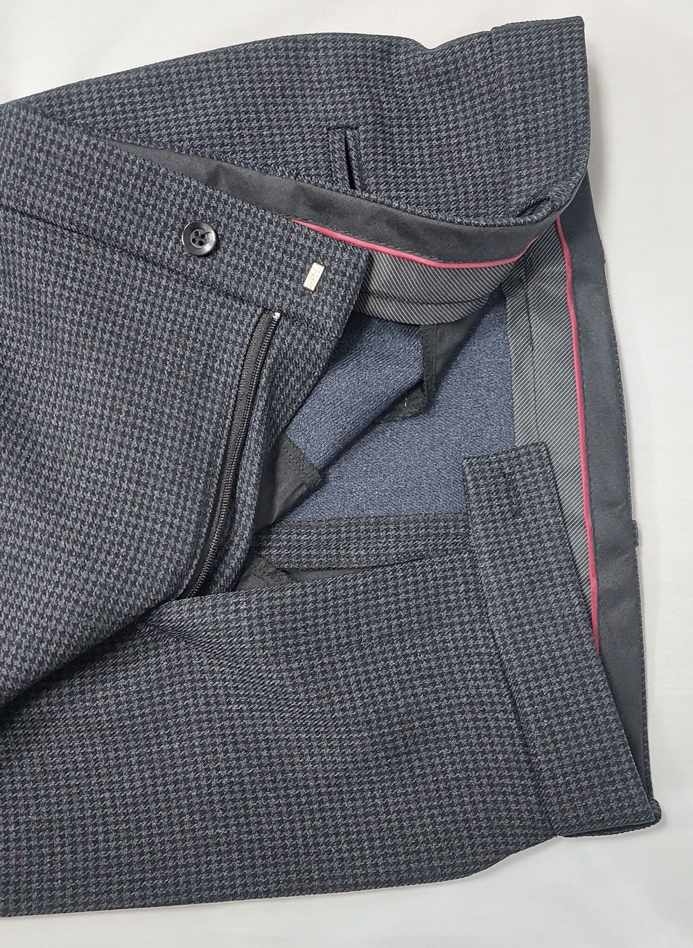 Брюки мужские классические зимние клетка серая 52