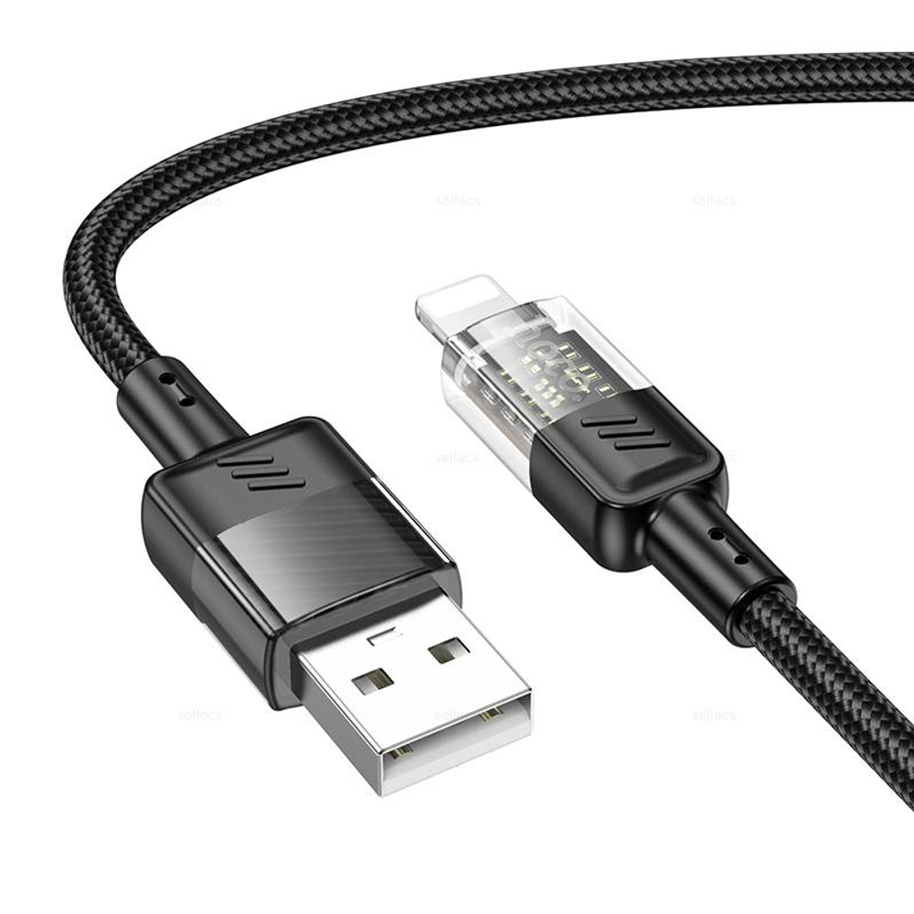 Кабель USB на Lightning Hoco U129 (black) (Краснодар склад)