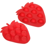 Форма для льда силиконовая «Клубничка» 18*16см, цвета микс