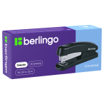 Степлер №24/6, 26/6 Berlingo "Universal" до 30л., пластиковый корпус, черный