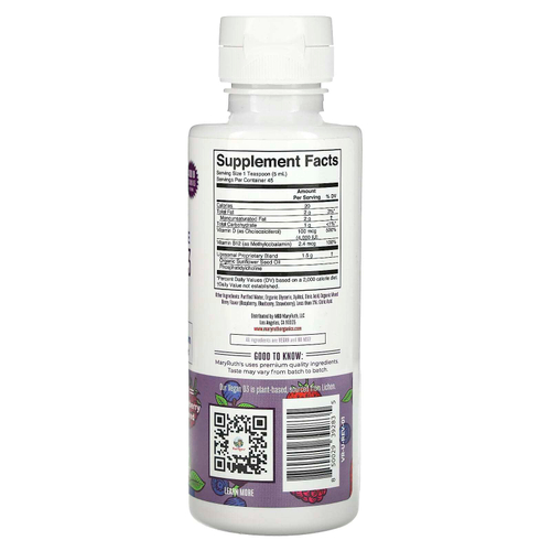 MaryRuth's, Megadose Vitamin D3, липосомальный витамин D3, ягодное ассорти, 4000 МЕ, 225 мл (7,6 жидк. унции)