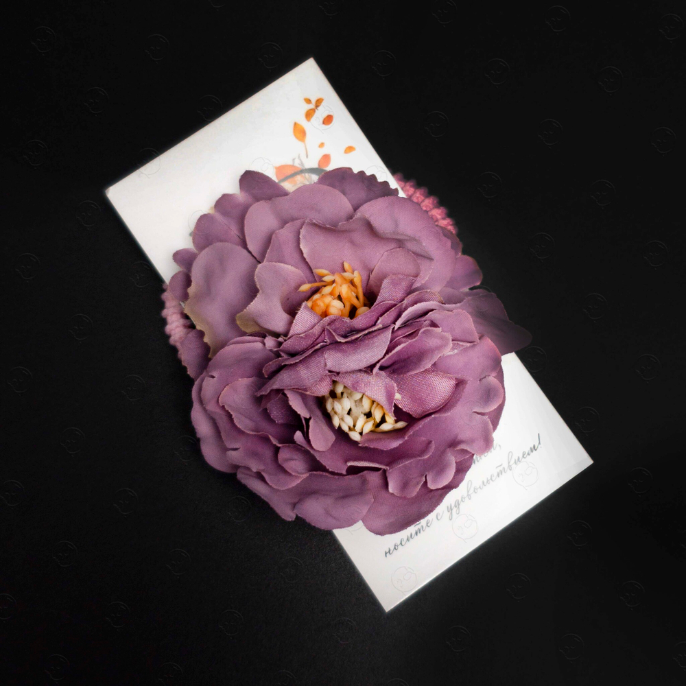 Резинка для волос Pankigno Design с двойными цветками пиона