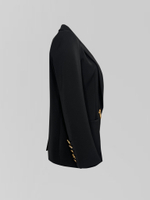 Пиджак CW01733 однотонный с розовой подкладой с застежкой-замком