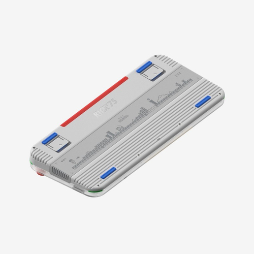 Беспроводная механическая клавиатура Nuphy Kick75, гибридный профиль, прошивка IO, Silver Max switch (KICK75HP-TG-SM)