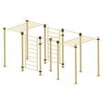 Спортивный комплекс №110, шведская стенка, рукоход, турник. 6250*2490*2700 мм., D=89 мм.