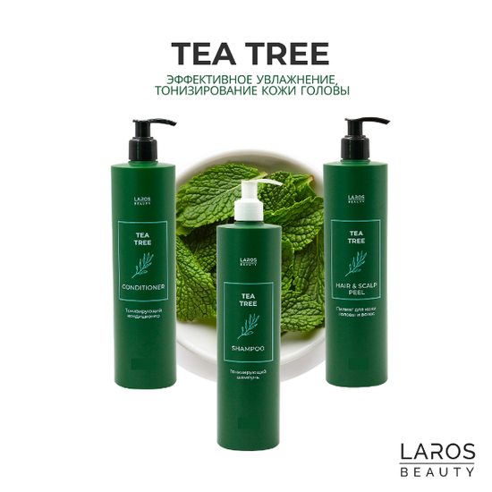 Laros Beauty Тонизирующий шампунь Tea Tree Shampoo, 300 мл