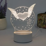 Светильник ночник «3D-Крылья любви» на пластиковой подставке, с включателем USB