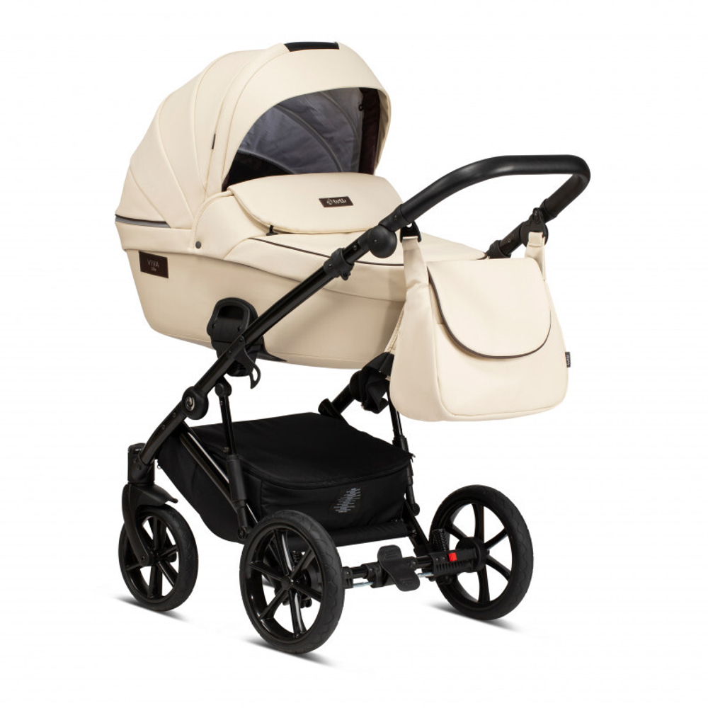 Коляска 2 в 1 Tutis Viva Life New 2020 VANILLA №086 (Ваниль эко-кожа)