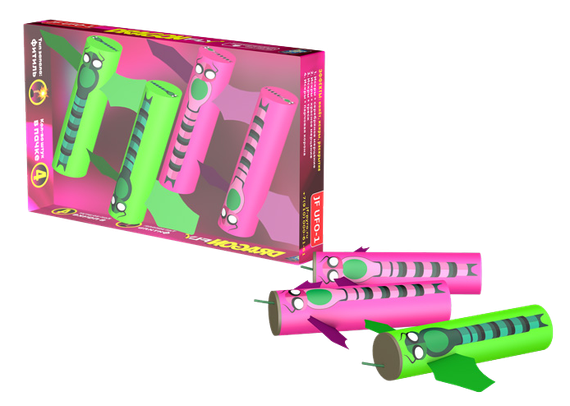 Летающий фейерверк Стрекоза (4шт) JF UFO-1