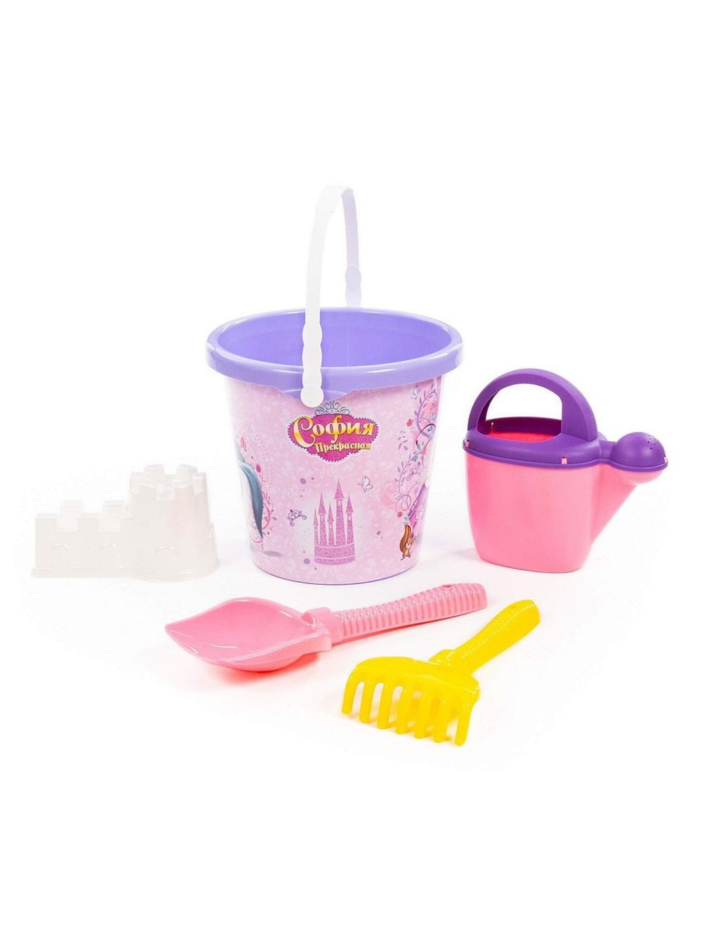 Летний набор для игры в песок.Размер в упаковке 22х21х24см, в сетке (67371-1)