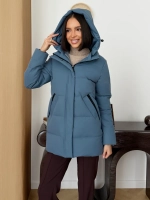 Куртка весенняя удлиненная со съемным капюшоном