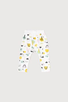 Штанишки хлопковые "Домик в лесу" молочные