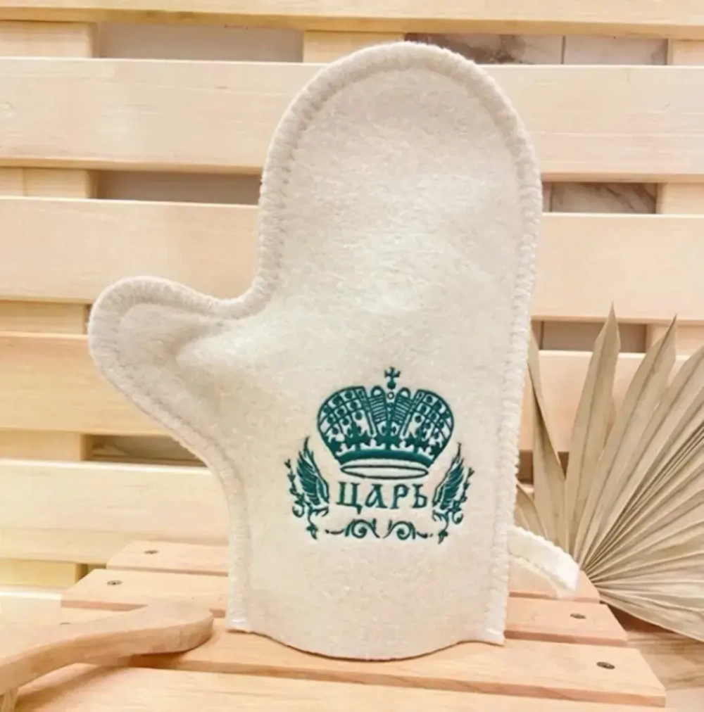 Варежка банная с вышивкой «Царь»