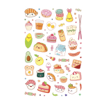 Наклейки-стикеры Контэнт-Канц, А5, 145x210 мм, "Я люблю аниме", 10 л., бумага, голубые, 600+ наклеек