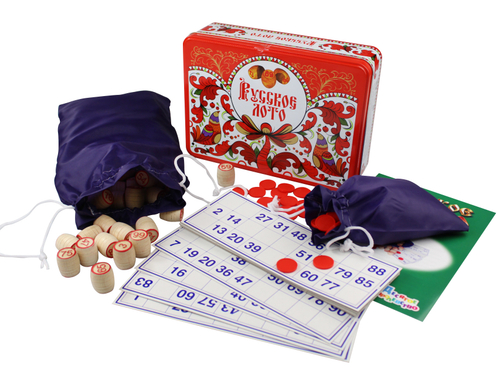 Лото "Русское лото", жестяная коробка, ассорти, Десятое королевство