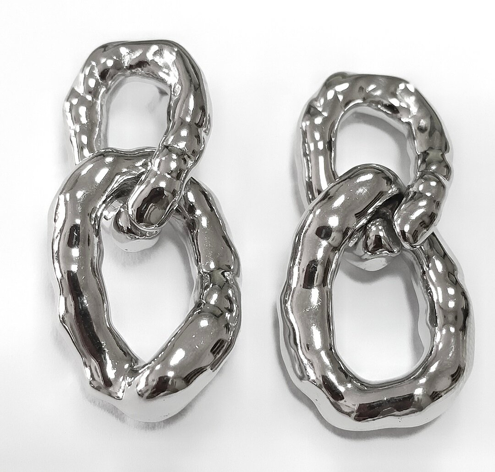 Серьги-пусеты "Эстрелла" из серебра