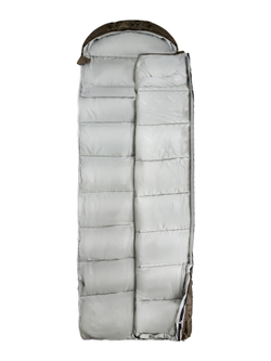 Спальный мешок Naturehike U250  с капюшоном, хаки (NH20MSD07), молния слева