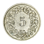Switzerland, 5 Rappen, 1939 – Libertas Series, XF