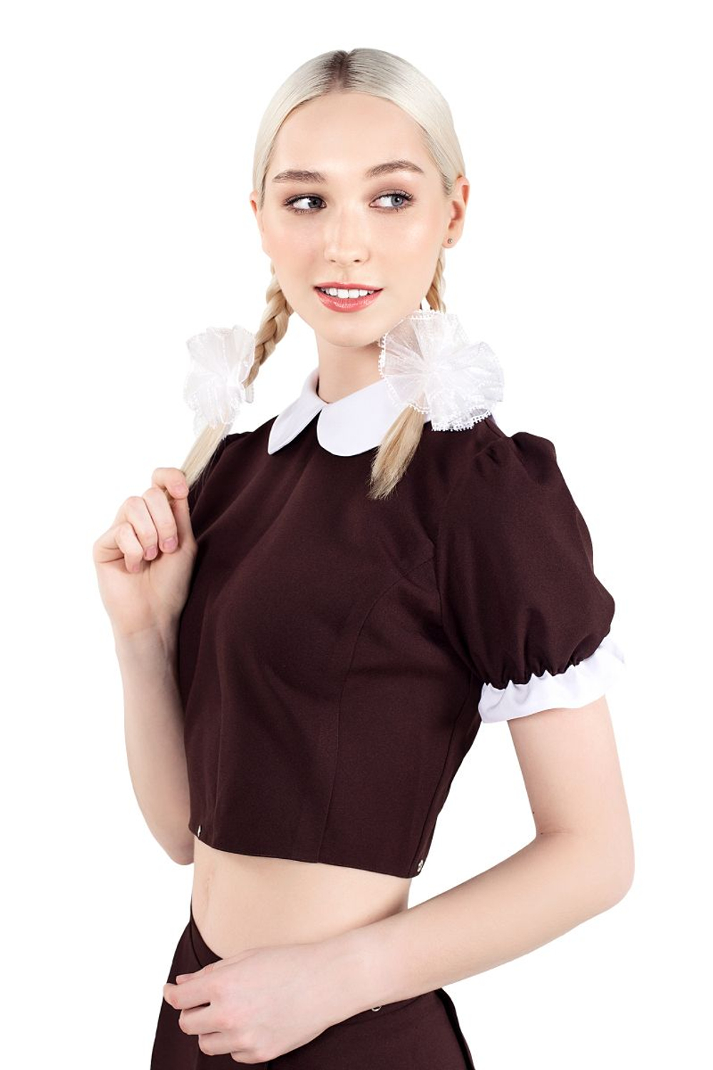 Костюм Русская школьница - верх (Размер: 40) (Цвет: коричневый)